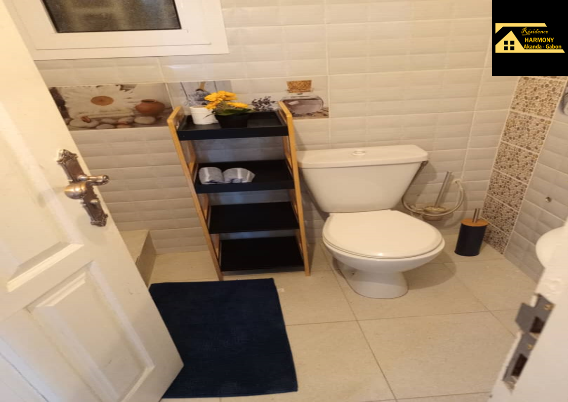 WC, meuble serviette et douche