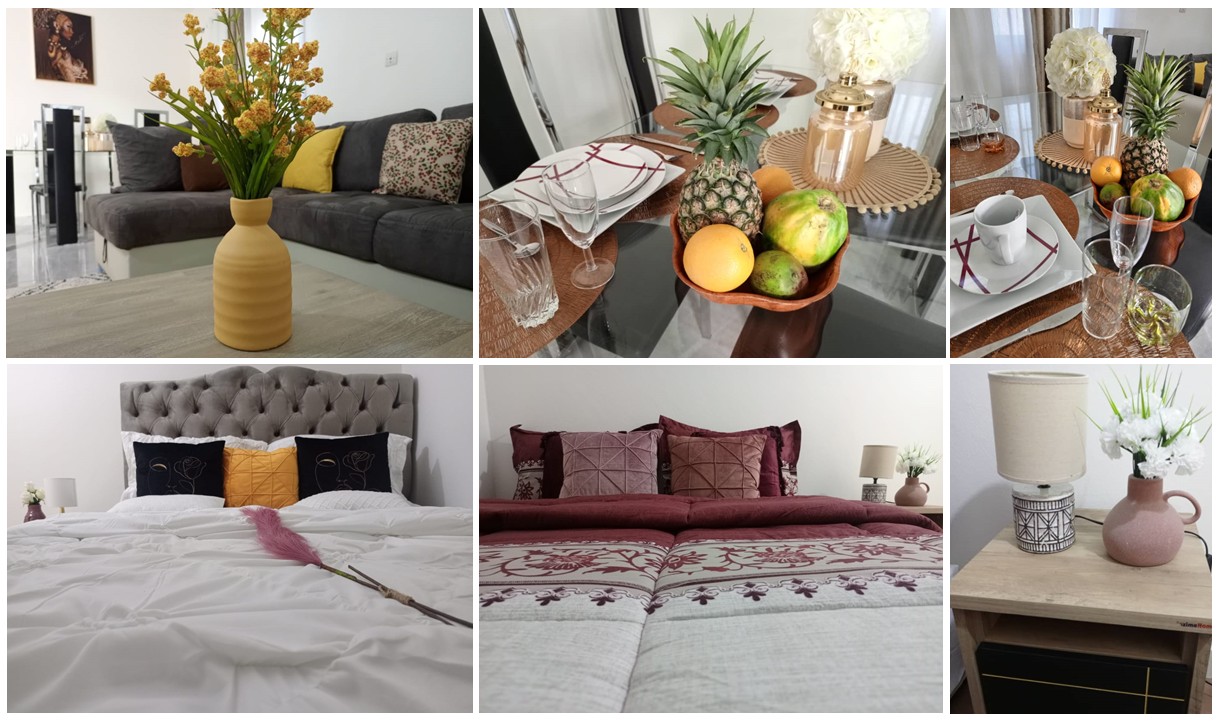 chambre salon petit déjeuner